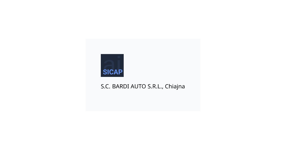 S.C. BARDI AUTO S.R.L., Chiajna | SICAP.ai - cauta in licitatii publice
